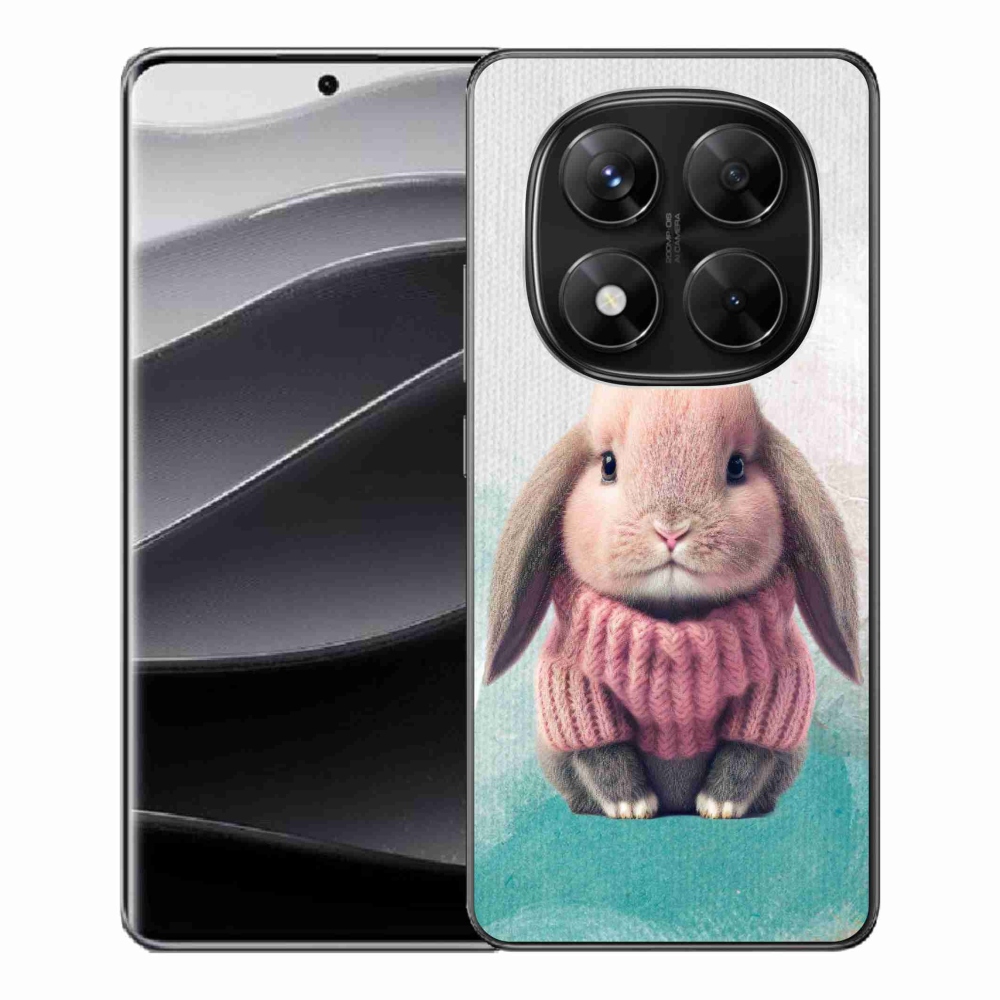 Gél borítás mmCase a Xiaomi Redmi Note 14 Pro 5G/Poco X7 5G számára - nyúl pulóverben