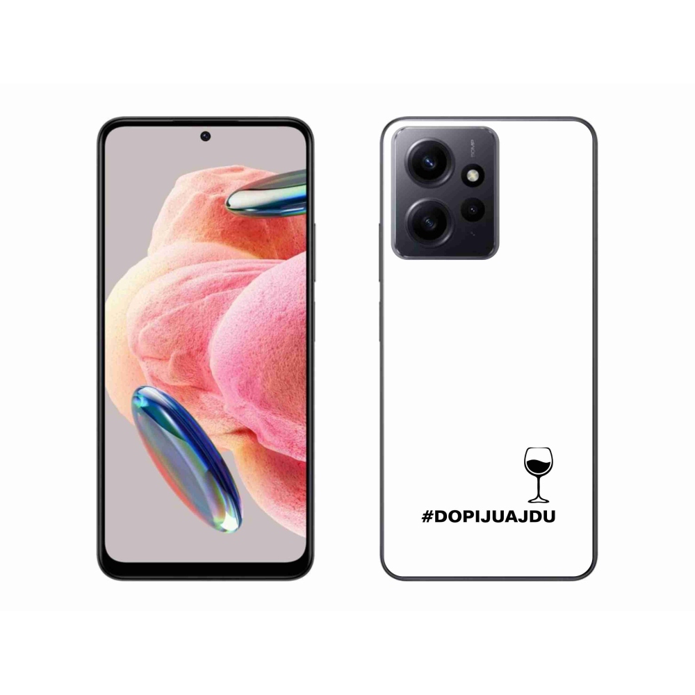 Gél borítás mmCase a Xiaomi Redmi Note 12 4G-hez - bor motívum fehér háttérrel