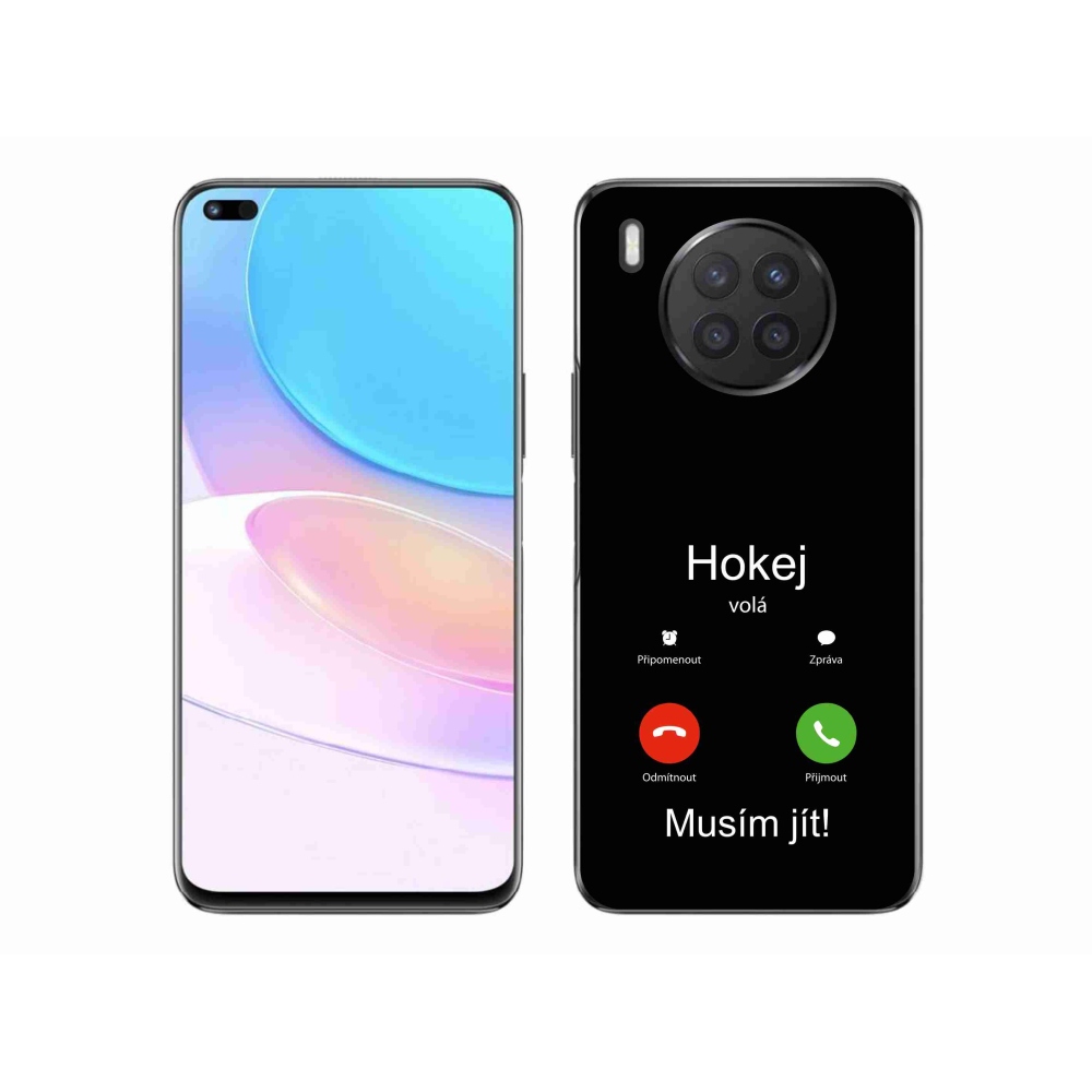 Gél borítás mmCase a Huawei Nova 8i - hoki hívások fekete háttérrel