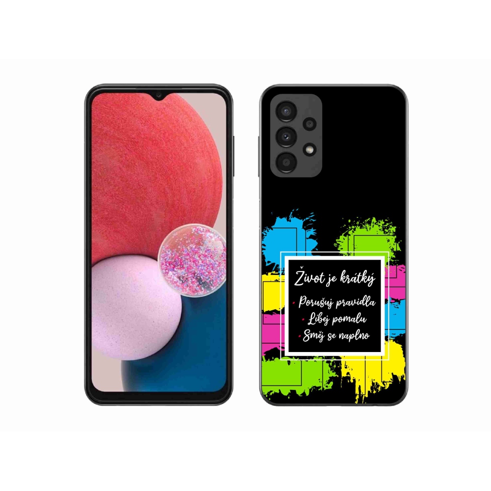 Gél borítás mmCase Samsung Galaxy A13 4G - idézet 5 fekete háttérrel