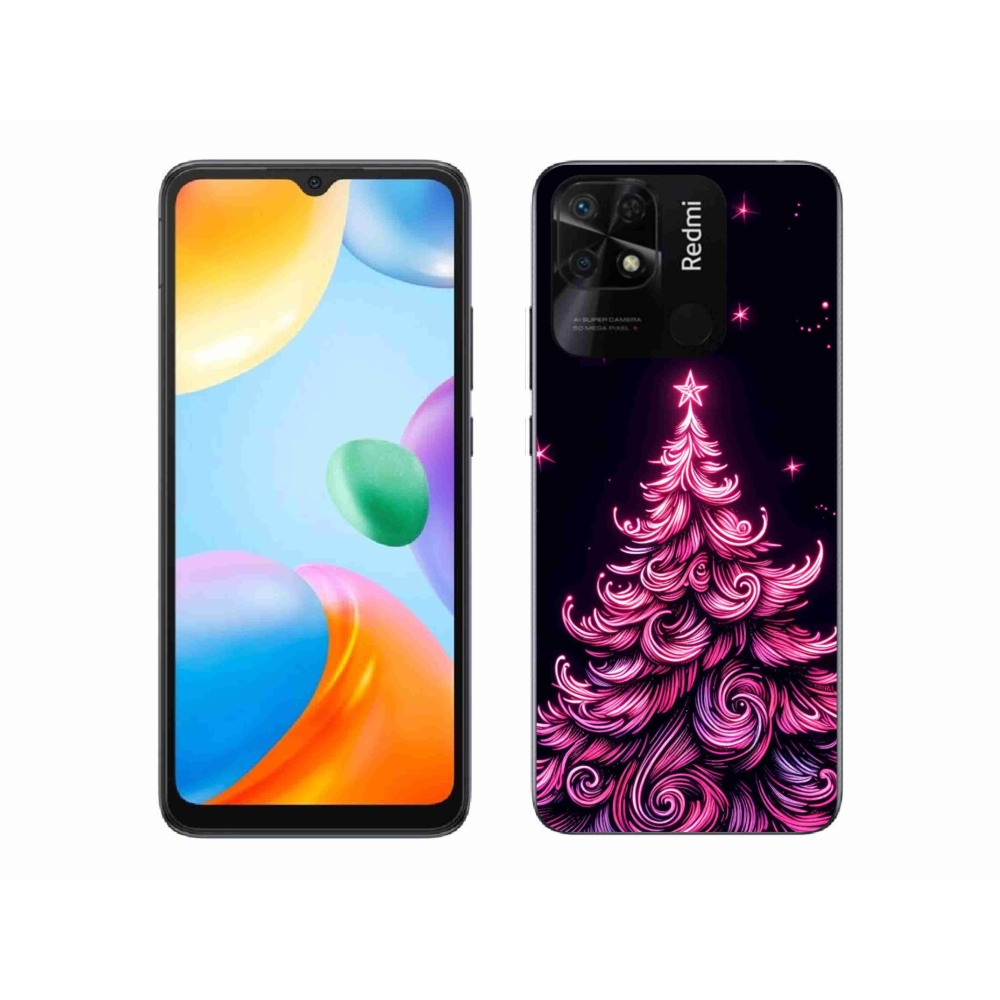 Gél borítás mmCase a Xiaomi Redmi 10C-hez - neon karácsonyfa 2