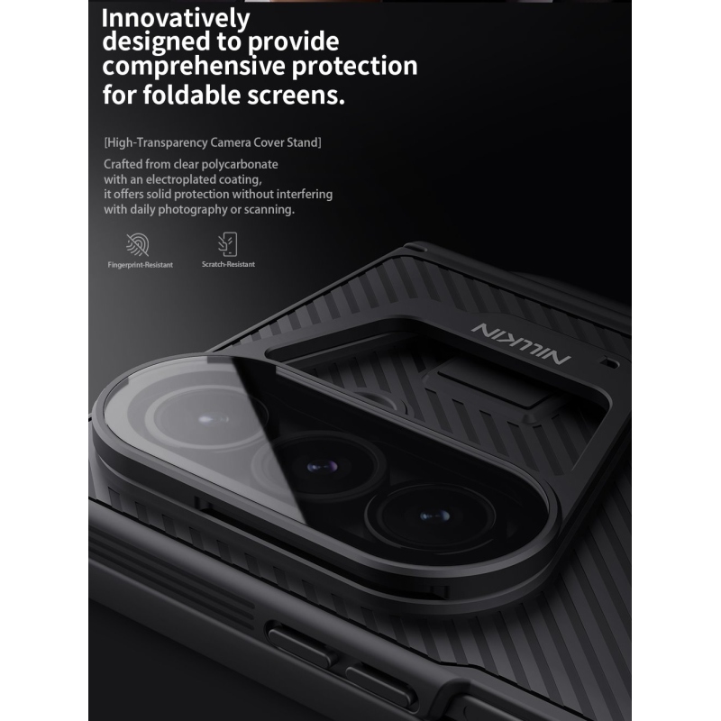 Nillkin CamShield Prop mágneses tollnyílás (átlátszó lencse) hátlap Samsung Galaxy Z Fold 7 fekete
