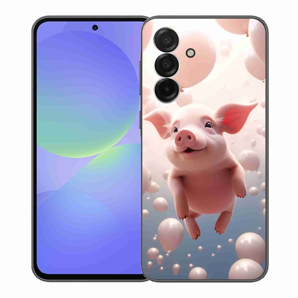 Gél borítás mmCase Samsung Galaxy A36 5G - malac lufikkal