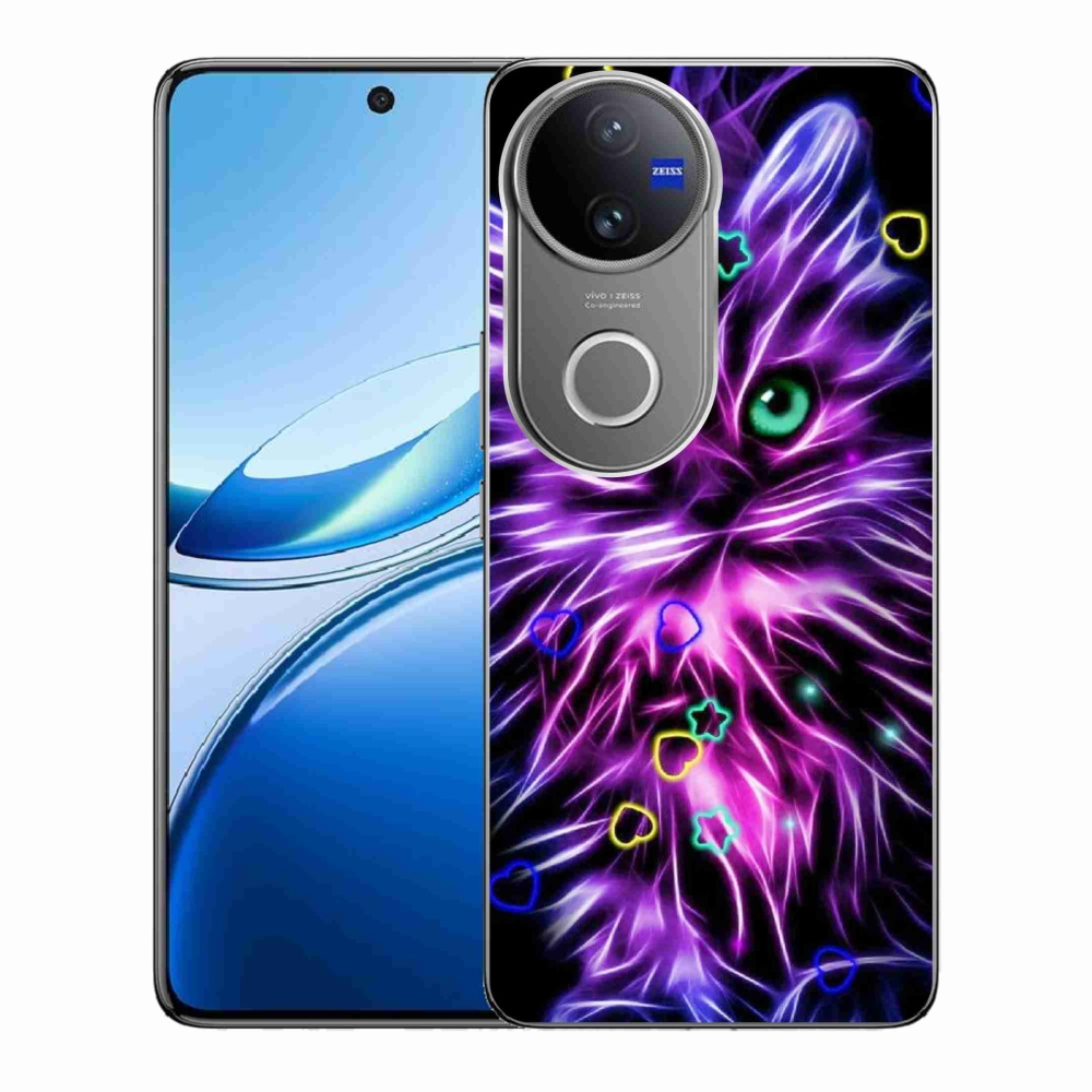 Zselés borítás mmCase a Vivo V50 5G-n - absztrakt macska