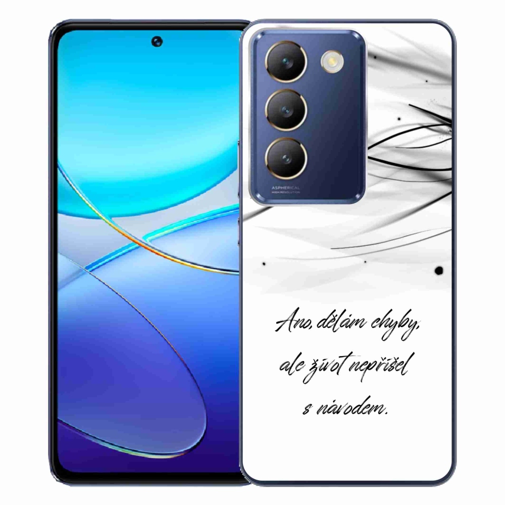 Gél borítás mmCase a Vivo V40 SE 4G/5G készülékre - idézem fehér háttérrel