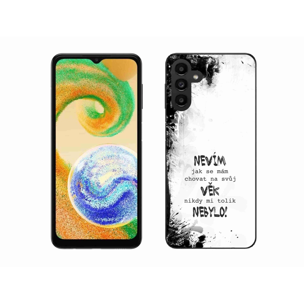 Gél borító mmCase Samsung Galaxy A04s (164.7x76.7x9.1mm) - vicces szöveg 14 fehér háttérrel