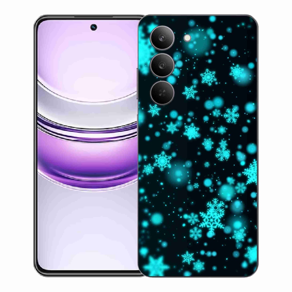 Gél borító mmCase a Realme 14x 5G készülékhez - hópelyhek 1
