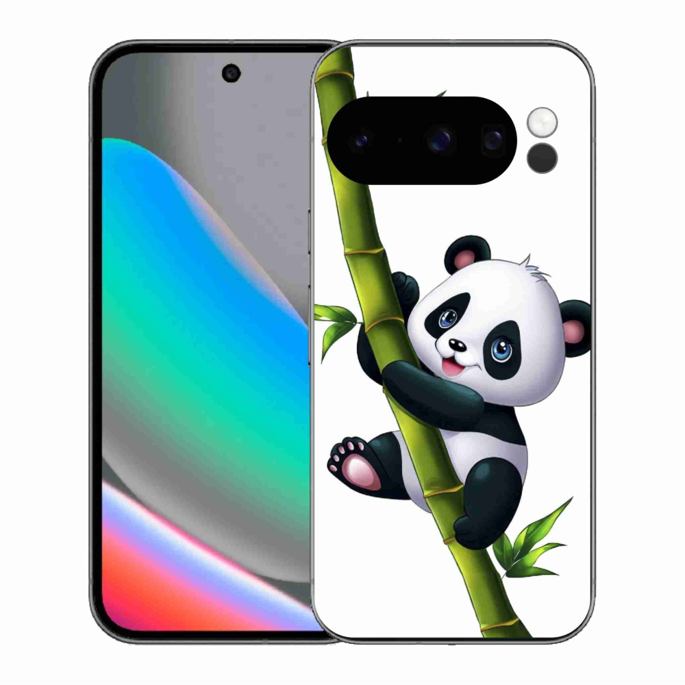 Zselés borítás mmCase a Google Pixel 10 Pro számára - panda a bambuszon