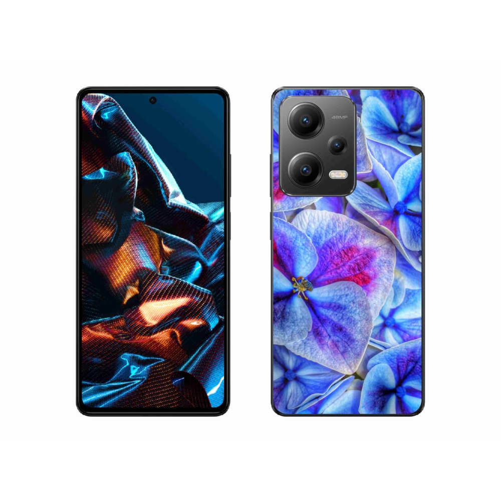 Gél borítás mmCase a Xiaomi Redmi Note 12 Pro 5G-hez - kék virágok 1