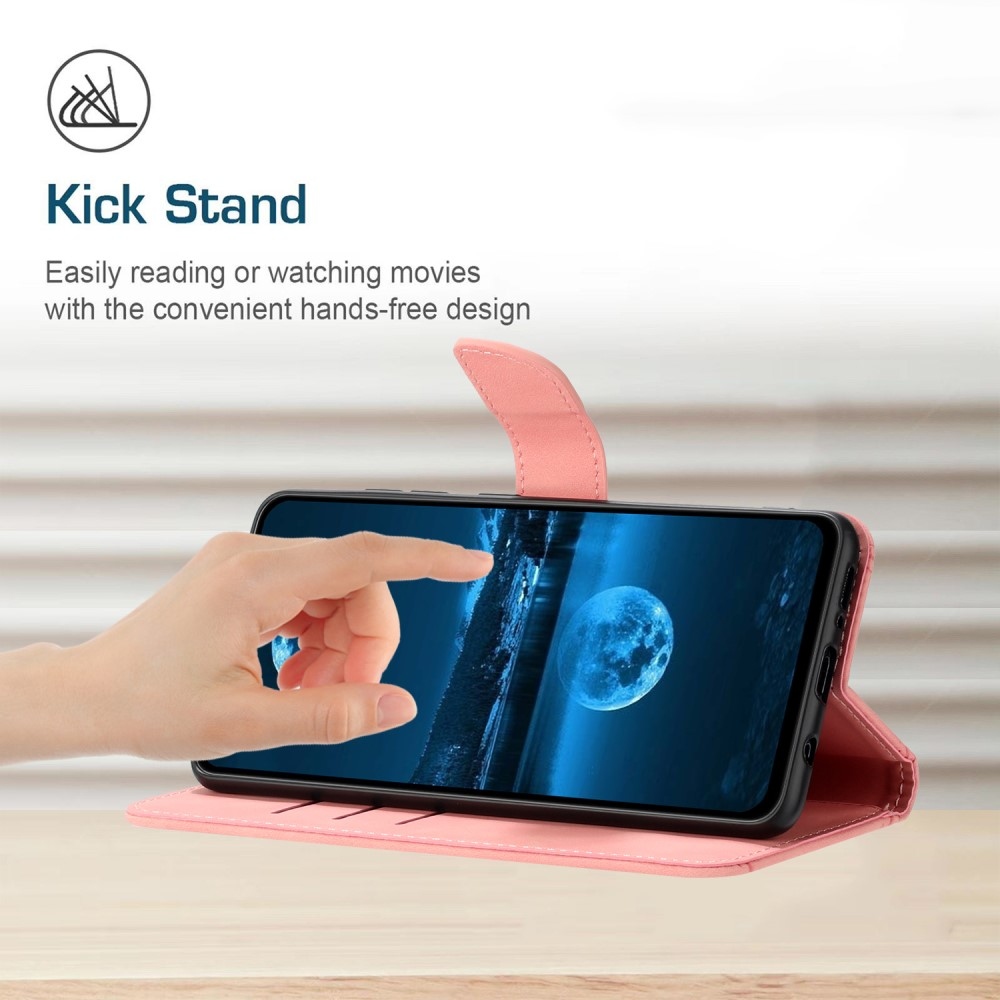 Linesy könyvtáska Xiaomi Redmi A5 (171.7x77.8x8.3mm) - rózsaszínű