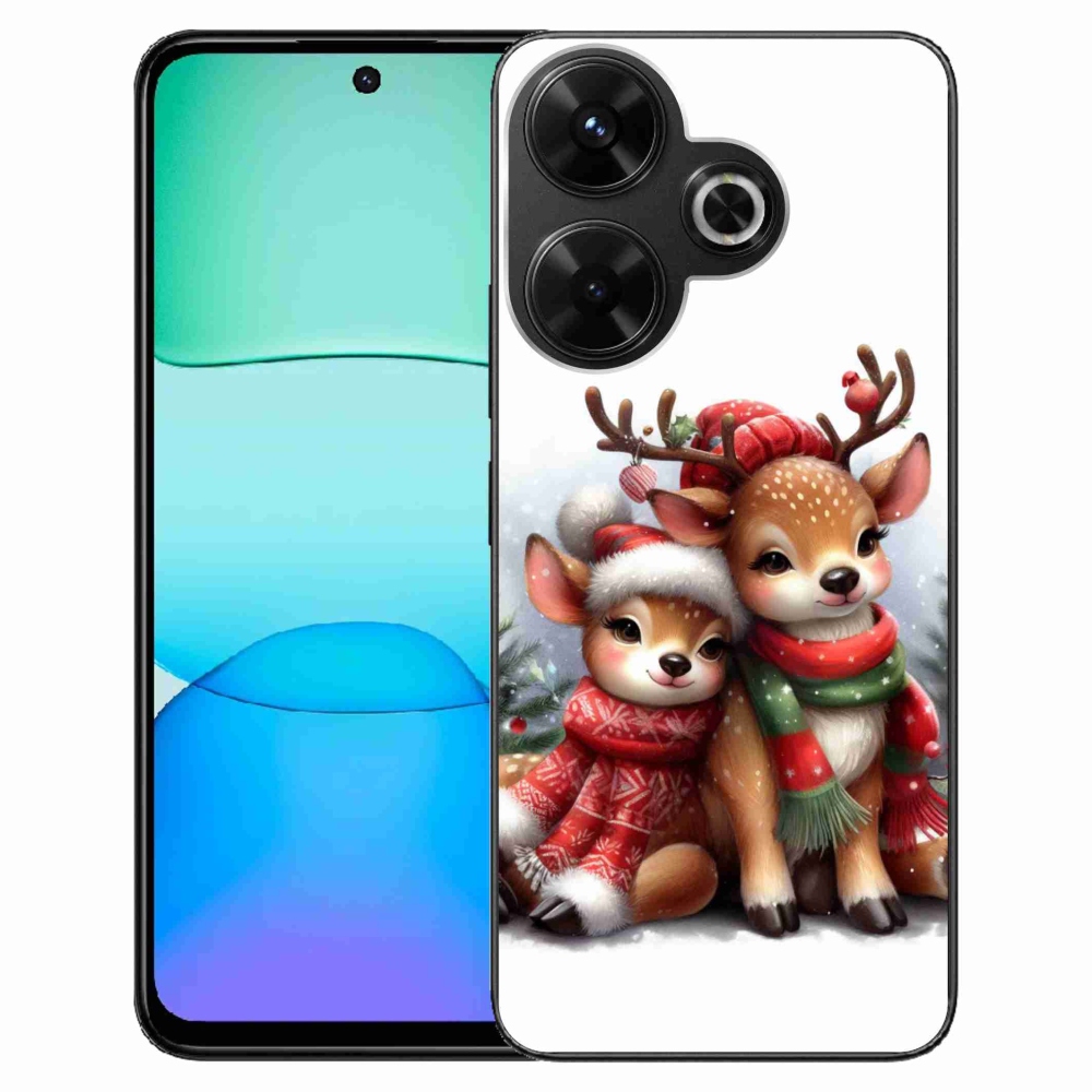 Gél borítás mmCase a Xiaomi Redmi 13 4G/Poco M6 4G - karácsonyi rénszarvashoz