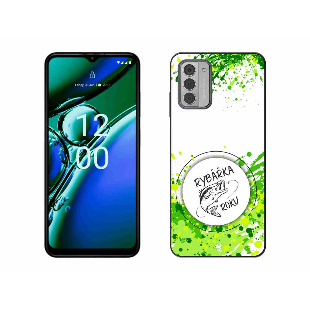 Zselés borító mmCase a Nokia G42 készülékhez - az év halászának fehér háttere