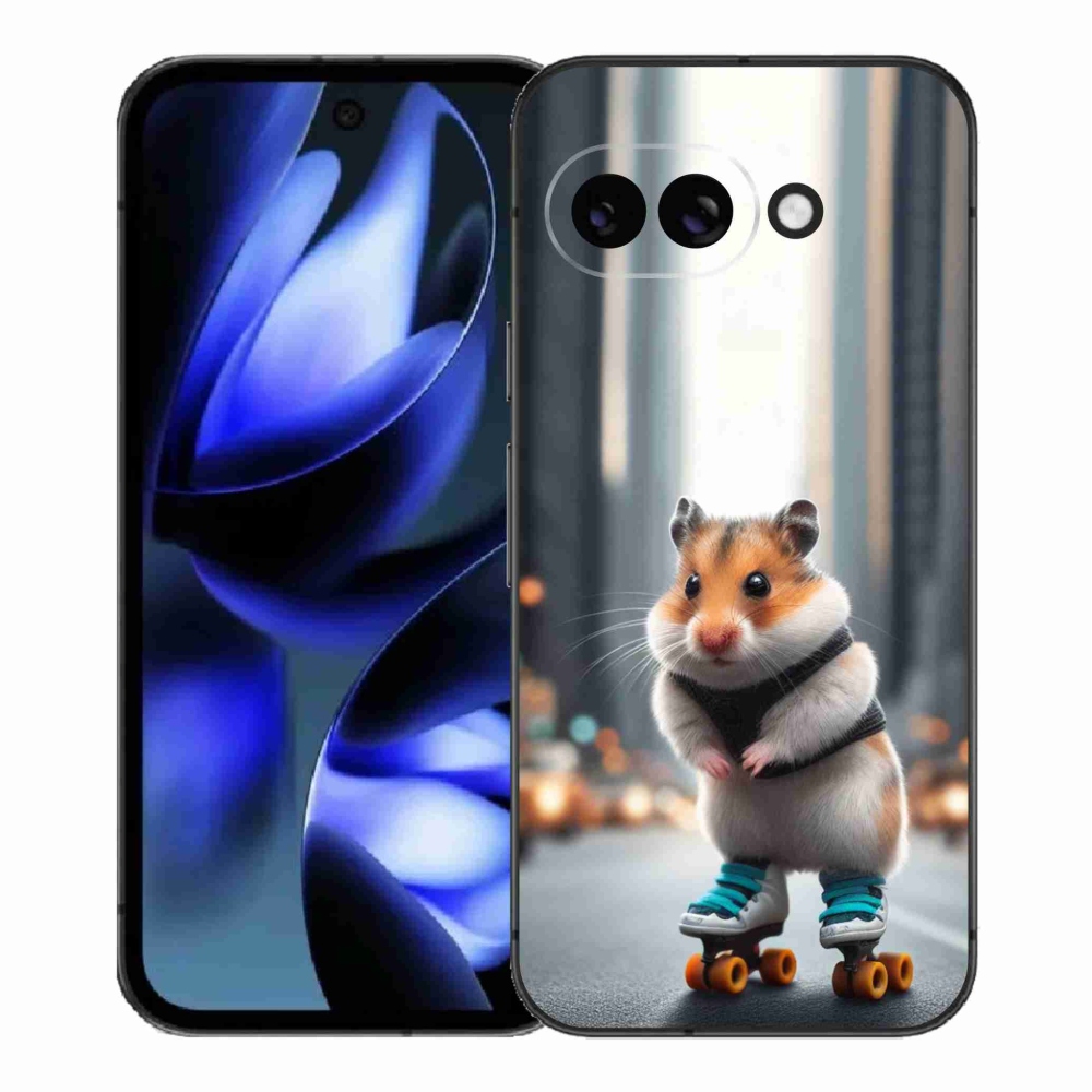 Gél borítás mmCase a Google Pixel 9a számára - hörcsög a korcsolyán