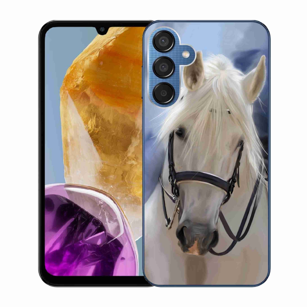Zselés borítás mmCase Samsung Galaxy M15 5G - fehér ló