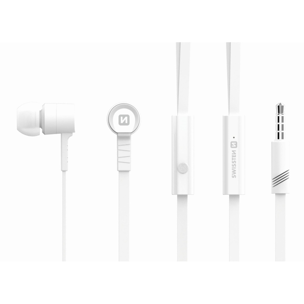 Swissten fülhallgató szivárvány YS-D2 ECO - fehér