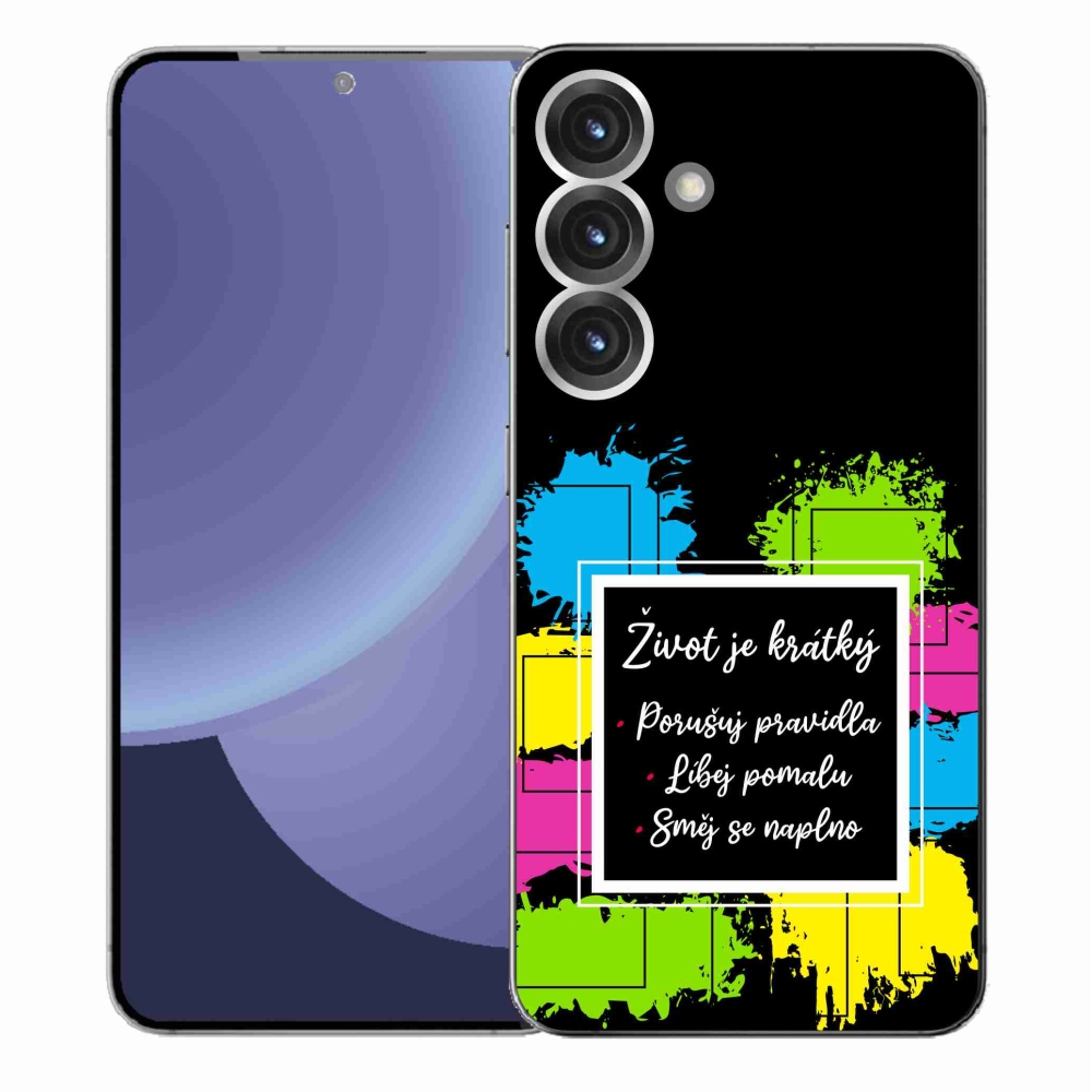 Gél borítás mmCase Samsung Galaxy S25+ - idézem 5 fekete háttérrel