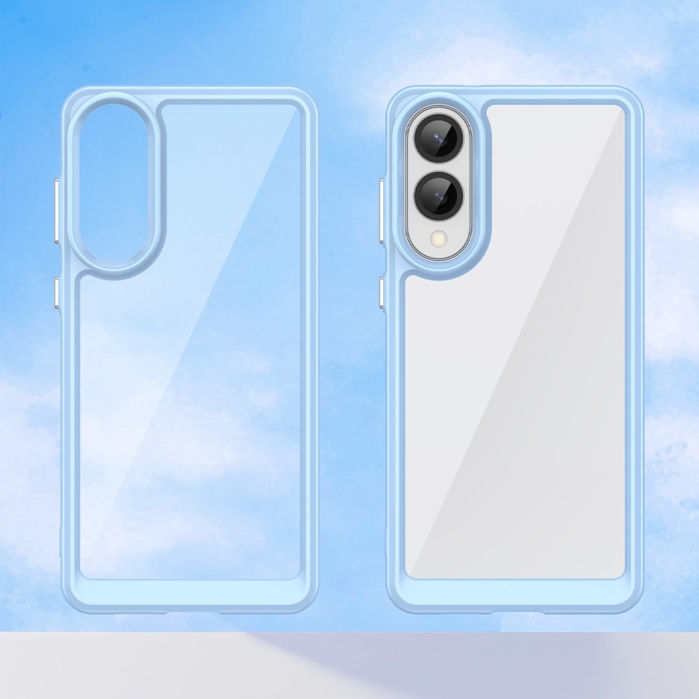 Gél tok kemény hátlappal Samsung Galaxy S25 Edge készülékhez - kék