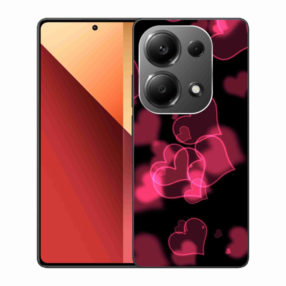 Gél borítás mmCase a Xiaomi Redmi Note 13 Pro 4G/Poco M6 Pro számára - piros szívek