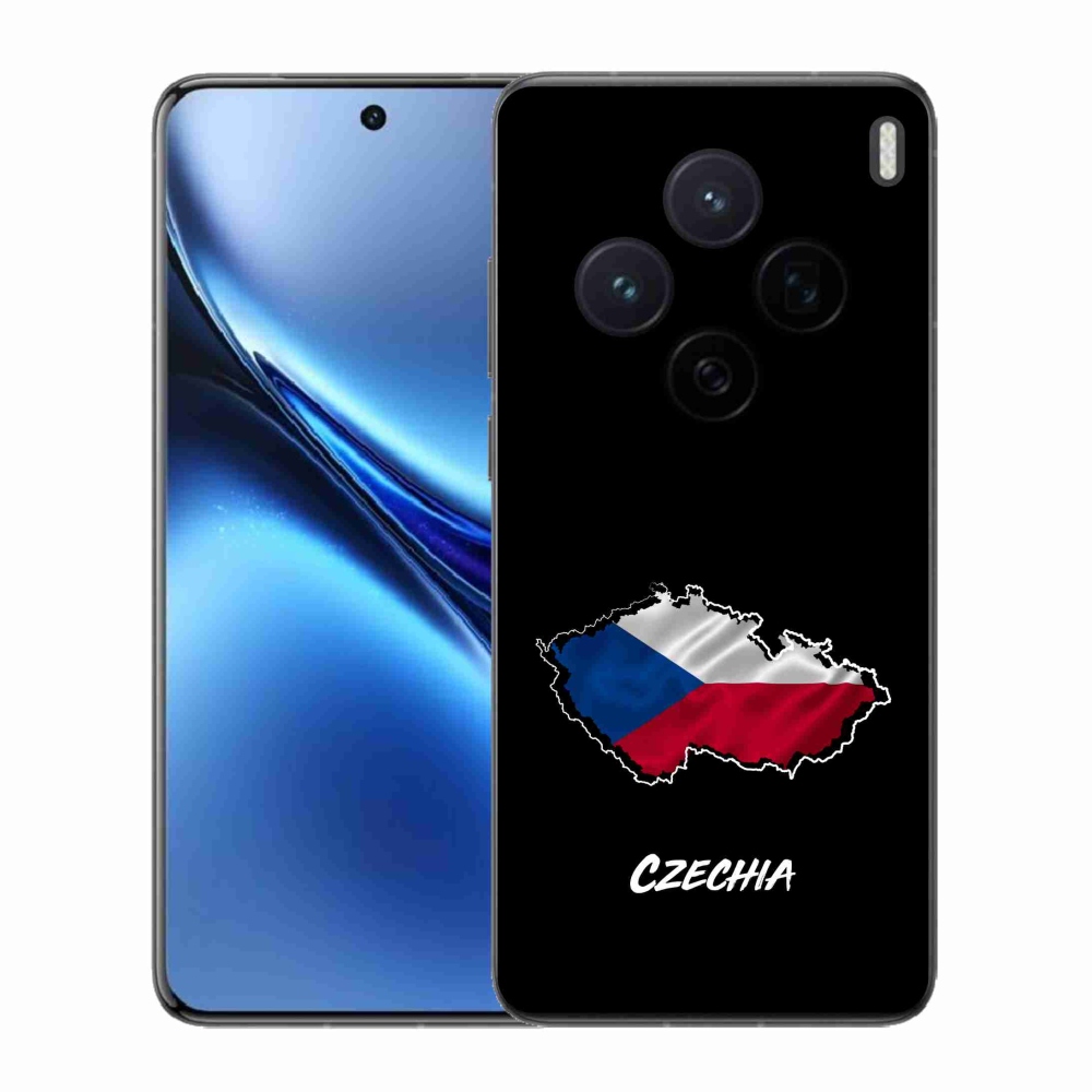 Zselés borító mmCase a Vivo X200 5G készülékhez - Csehország fekete háttér