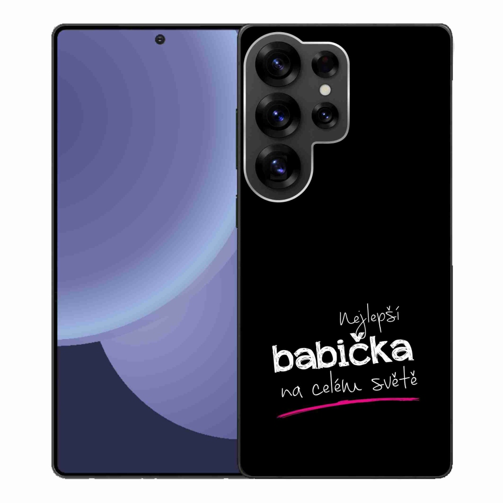 Gél borítás mmCase Samsung Galaxy S25 Ultra - Legjobb nagyi 4 fekete háttérrel