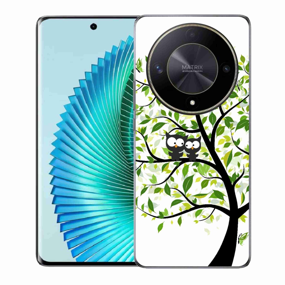 Gél borító mmCase a Honor Magic 6 Lite 5G számára - baglyok a fán