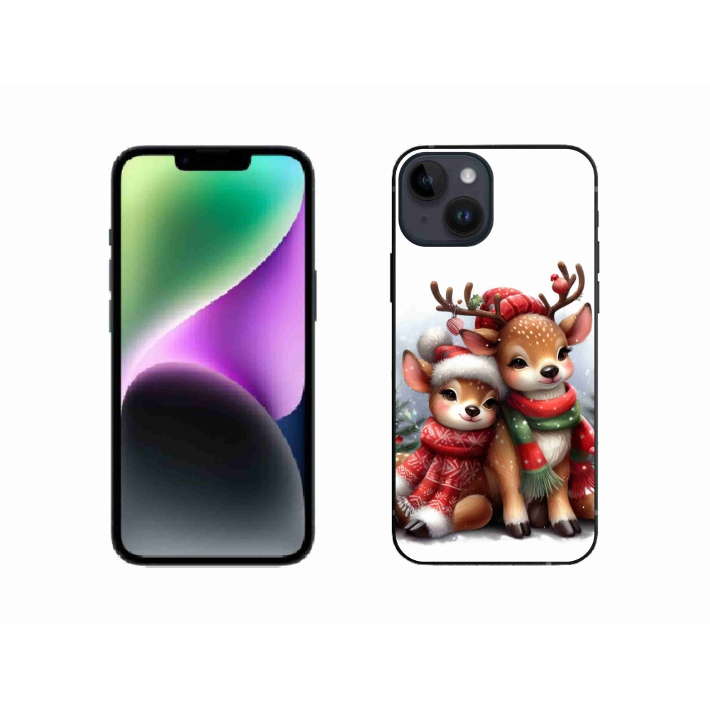 Gél borítás mmCase iPhone 14 készülékhez - Karácsonyi rénszarvas