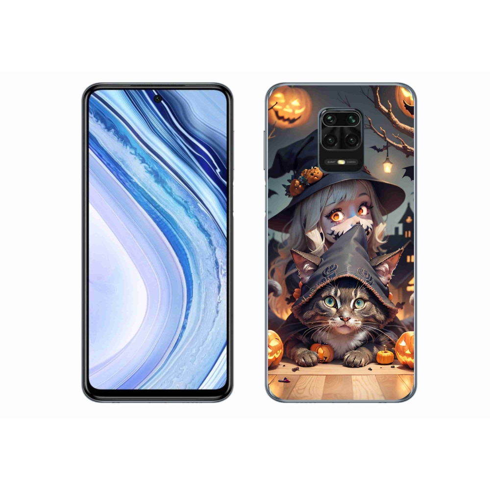 Gél borítás mmCase a Xiaomi Redmi Note 9S-hez - boszorkány macskával