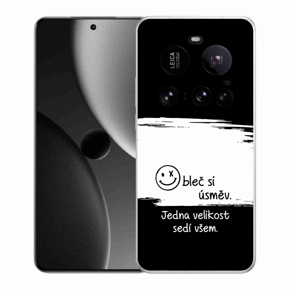 Gél borító mmCase a Xiaomi 15 Ultra számára - vicces szöveg 8 fehér és fekete háttérrel