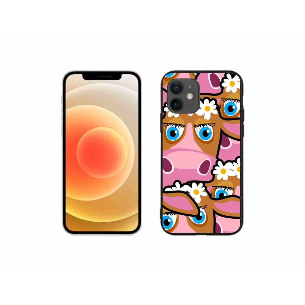 Zselés borítás mmCase iPhone 12 mini készülékhez - rajzfilmtehenek