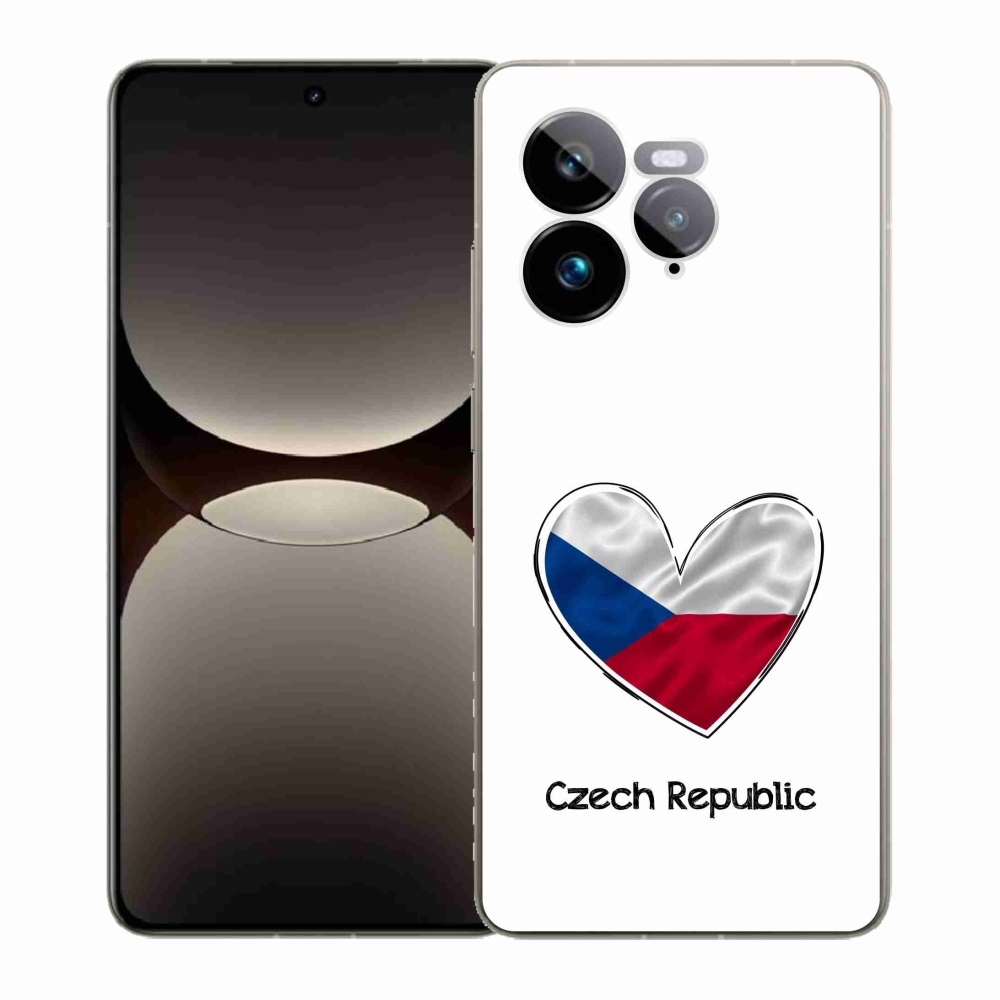 Gél borítás mmCase a Realme GT 7 Pro 5G-n - zászló szív fehér háttérrel