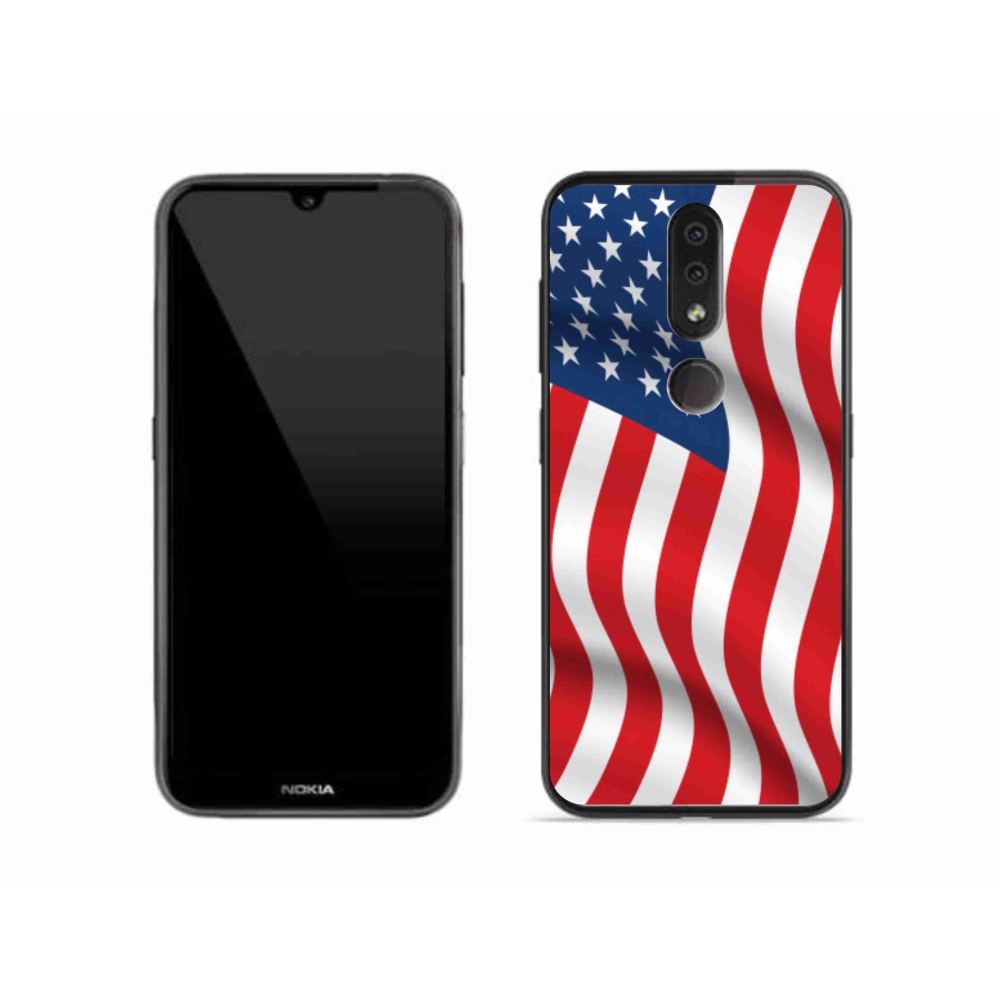 Zselés borító mmCase mobiltelefonhoz Nokia 4.2 - amerikai zászló
