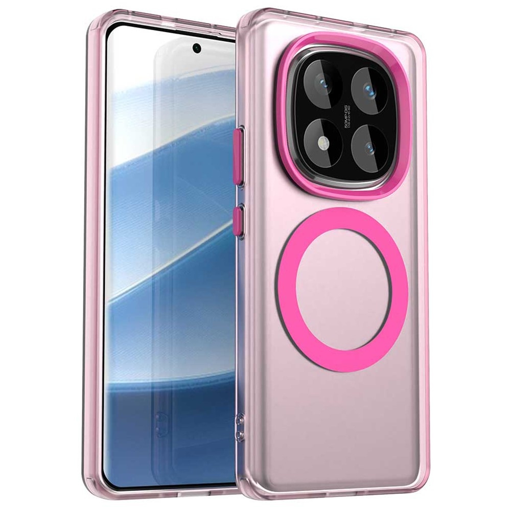 Candy zselés tok MagSafe-val Xiaomi Redmi Note 14 Pro 5G/Poco X7 5G - rózsaszínű