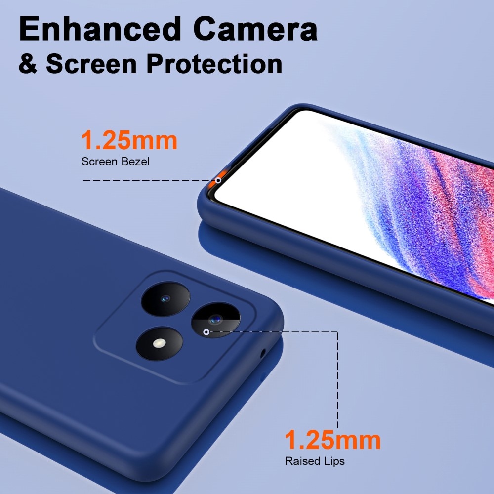 Matt gél mobil tok Realme C51/C53 - kék