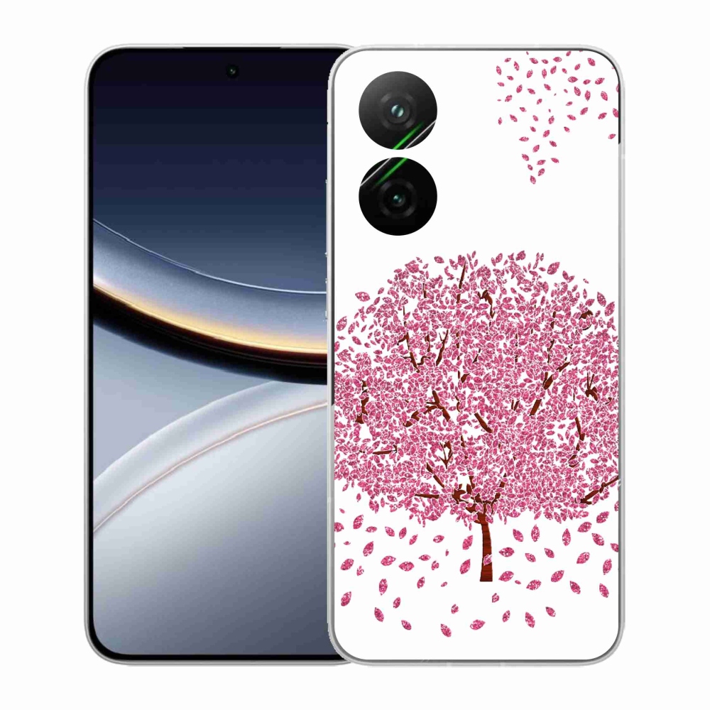 Gél borító mmCase a Xiaomi Poco F7 5G számára - rajzfilmfa levelekkel