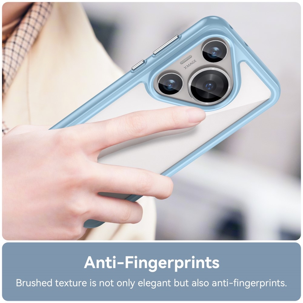 Gél tok fix hátlappal Huawei Pura 70 Pro készülékhez - kék