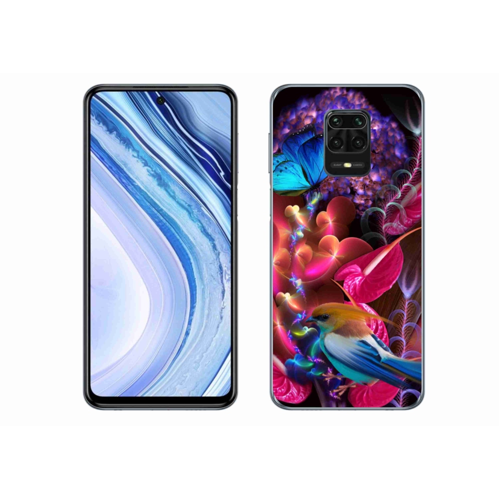 Gél borítás mmCase a Xiaomi Redmi Note 9S-hez - színes virágok