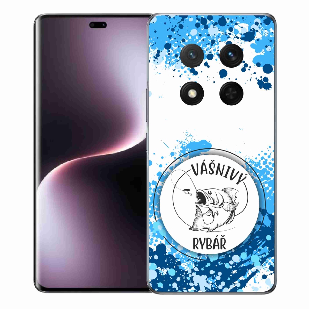 Gél borítás mmCase a Honor Magic 7 Lite 5G számára - szenvedélyes halász fehér háttérrel