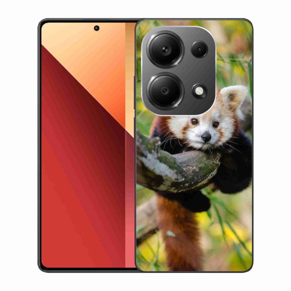 Gél borítás mmCase a Xiaomi Redmi Note 13 Pro 4G/Poco M6 Pro számára - panda piros