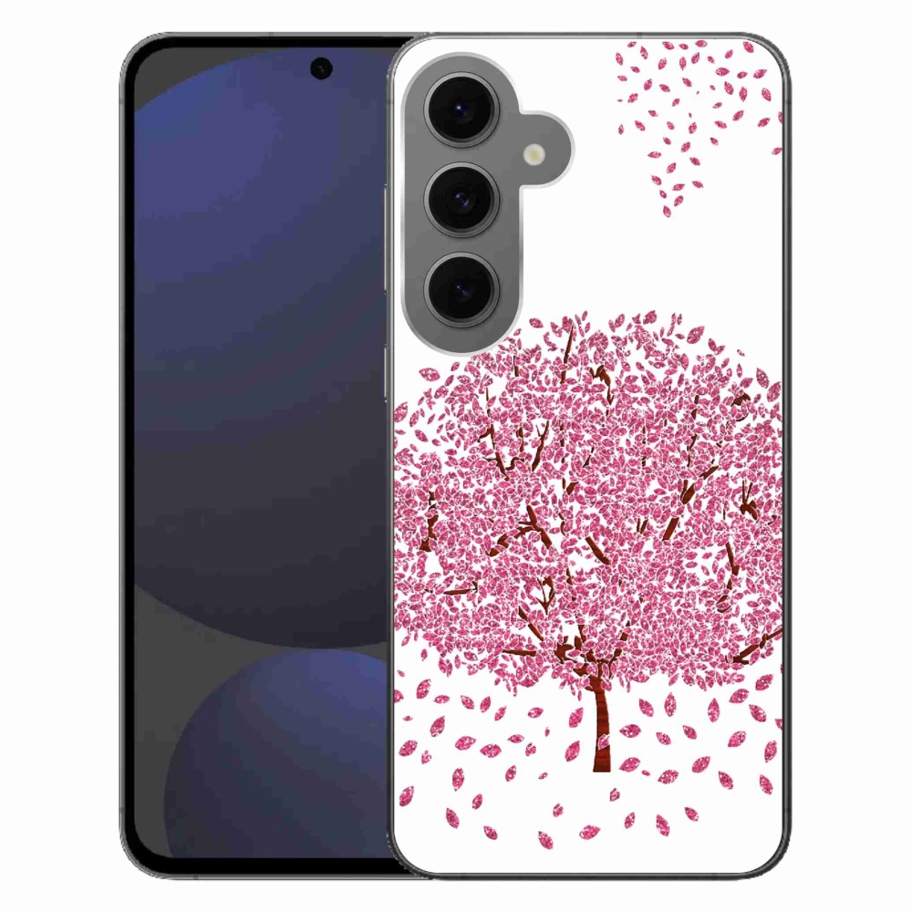 Zselés borítás mmCase Samsung Galaxy S24 FE készülékhez - rajzfilmfa levelekkel