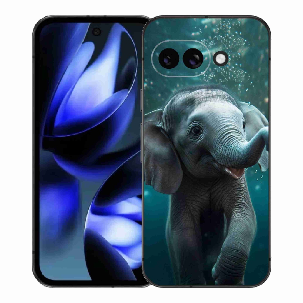 Gél borítás mmCase a Google Pixel 9a számára - elefánt a víz alatt