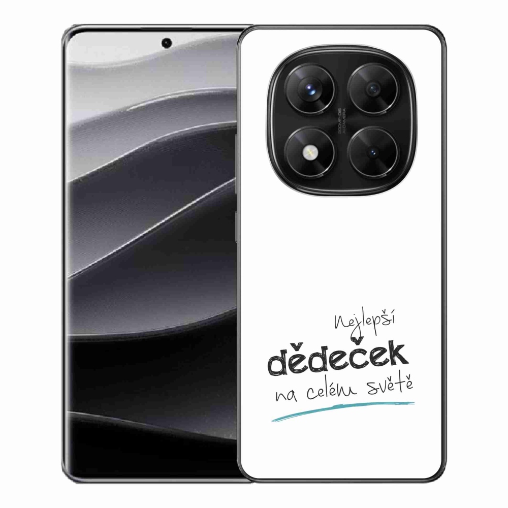 Gél borító mmCase a Xiaomi Redmi Note 14 Pro 5G/Poco X7 5G - legjobb nagyapa 3 fehér háttérrel