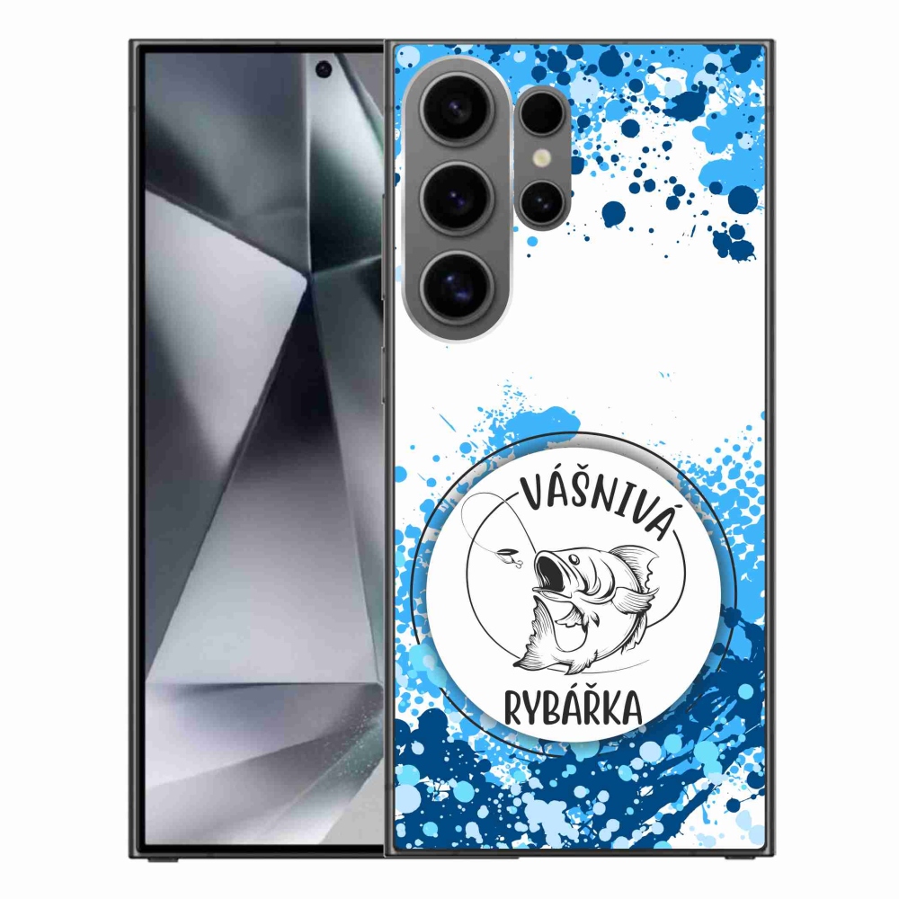 Gél borító mmCase Samsung Galaxy S24 Ultra - szenvedélyes halász fehér háttérrel