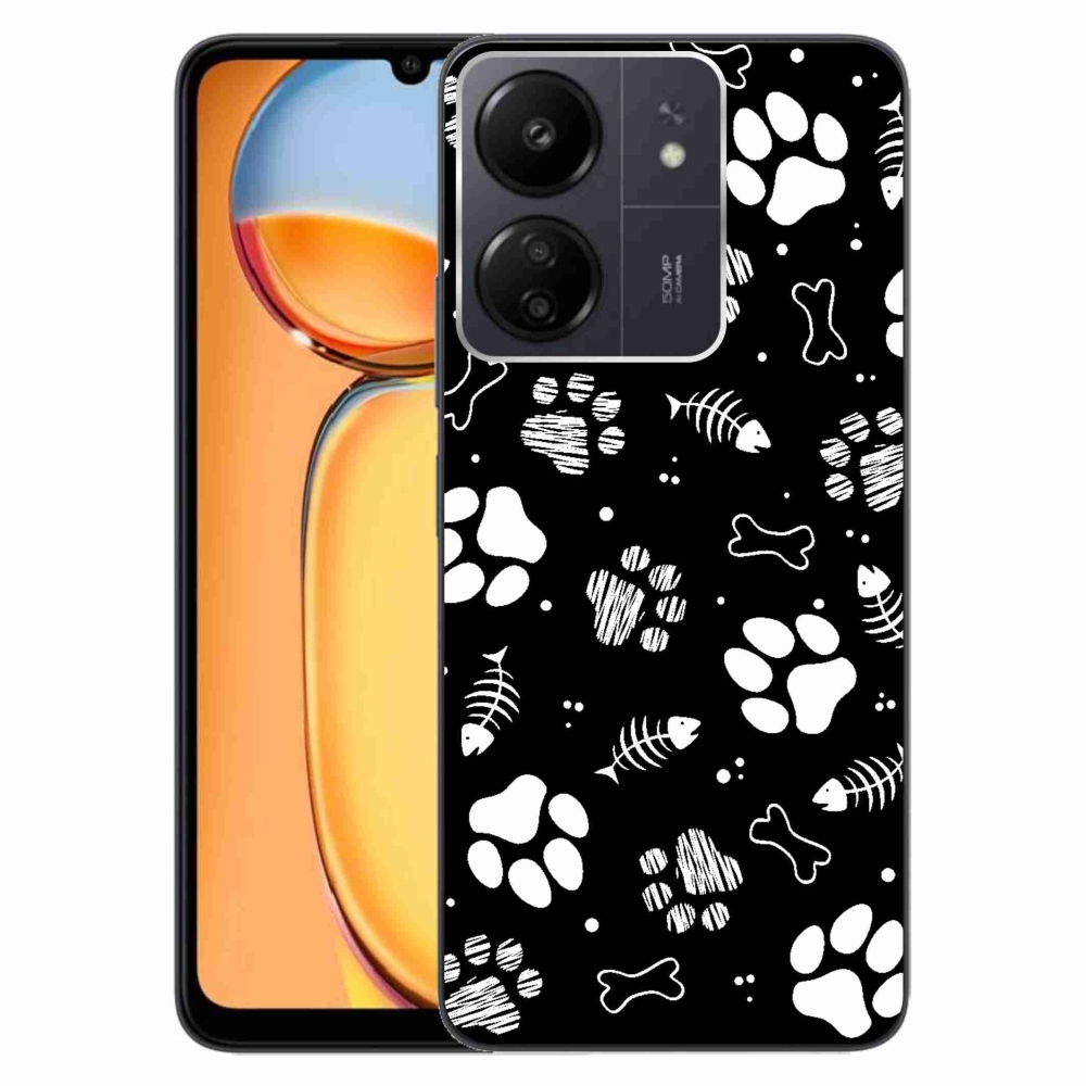 Gél borítás mmCase a Xiaomi Poco C65/Redmi 13C-hez - kutyamancsok