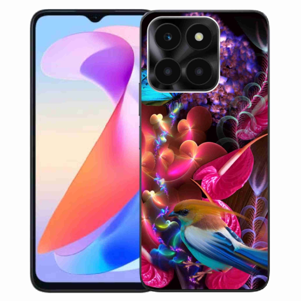 Zselés borítás mmCase a Honor X6a számára - színes virágok