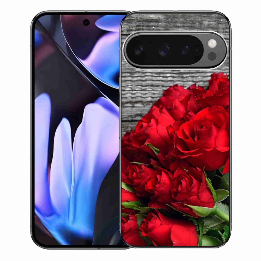 Gél borítás mmCase a Google Pixel 9 Pro XL-hez - piros rózsa