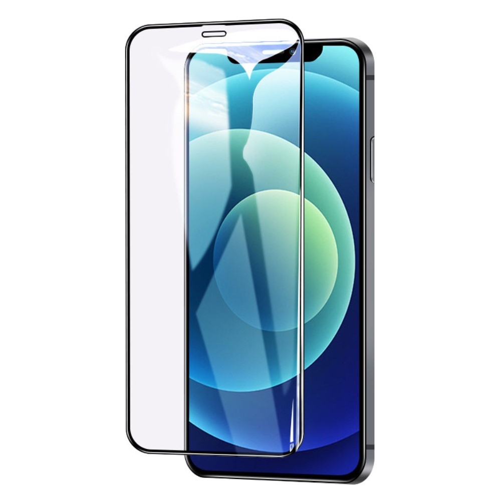 Teljes képernyő edzett üveg iPhone 15 Plus készülékhez - fekete