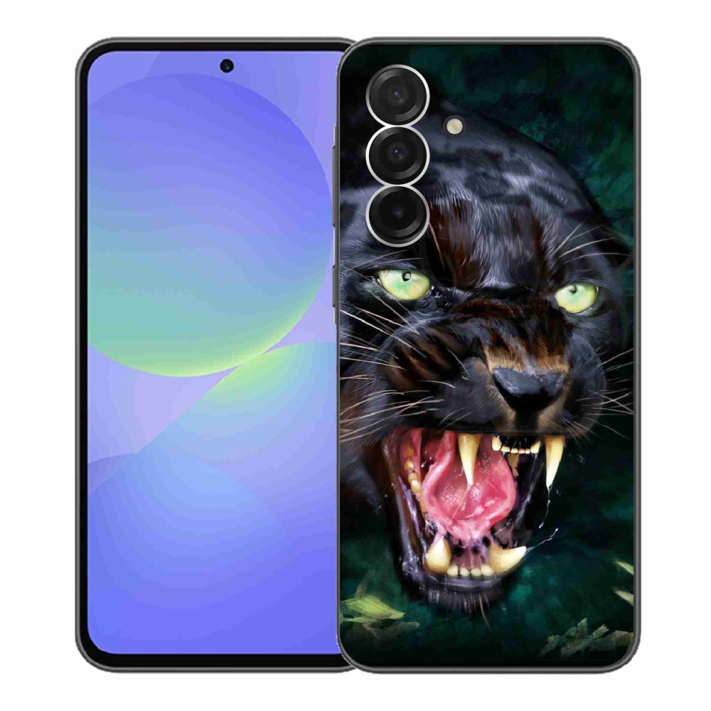 Zselés borítás mmCase Samsung Galaxy A36 5G - dühös fekete párduchoz