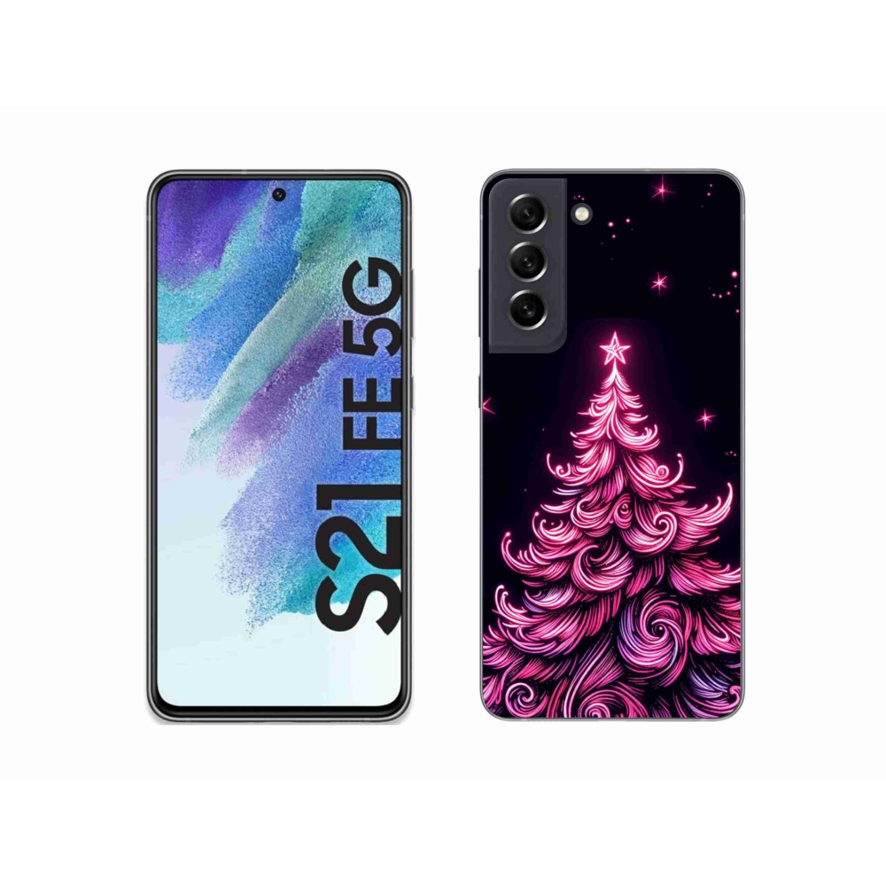 Gél borítás mmCase Samsung Galaxy S21 FE 5G - neon karácsonyfa 2