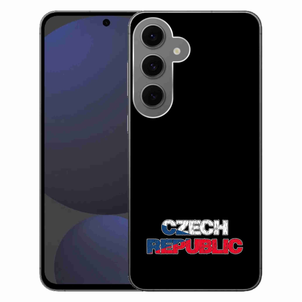 Gél védőhuzat mmCase Samsung Galaxy S24 FE - Csehország fekete háttér