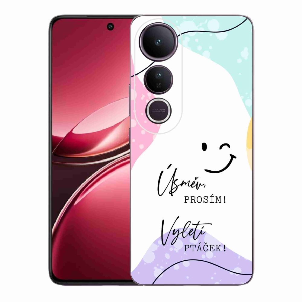 Gél borító mmCase a Vivo V50 Lite 4G/5G készülékhez - vicces szöveg 4 fehér háttérrel